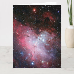 Tarjeta Astronomía espacial de la nebulosa Águila
