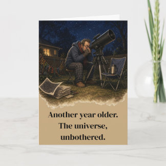 Tarjeta Astrónomo de Traspatio se Pierde su Propio Cumplea