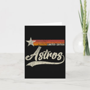 Tarjeta Astros Vintage Estilo Retro 70s 80s Primer Nombre 