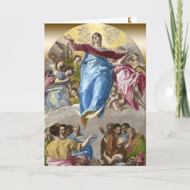 Tarjeta Asunción de El Greco de la Virgen (Anverso)