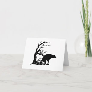 Tarjeta Asustado perro cantero de Halloween