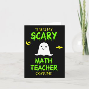 Tarjeta Asustado profesor de matemáticas disfrazado Hallow