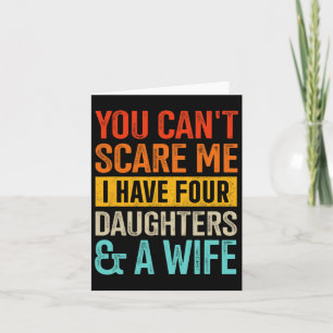 Tarjeta Asustarme A Cuatro Hijas Y Esposa Para Los Padres