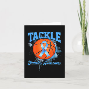 Tarjeta Atajar el baloncesto con la cinta azul para concie