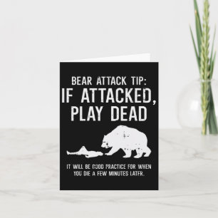 Tarjeta Ataque de oso de camping puntiagudo Caracol de exc