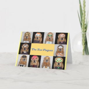 Tarjeta Ataques de Pascua de Golden Retriever