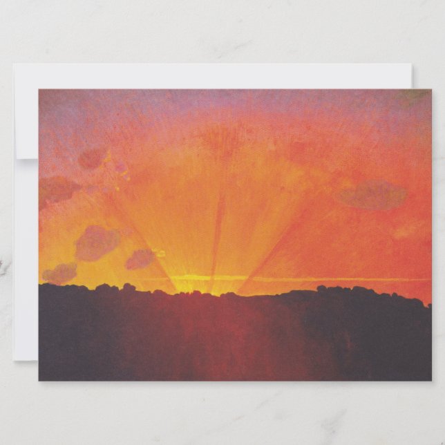 Tarjeta Atardecer, cielo Naranja (por Félix Vallotton) (Anverso)