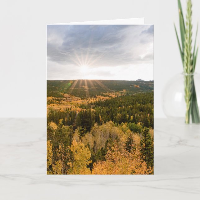 Tarjeta Atardecer de Aspen (Anverso)