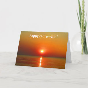 Tarjeta atardecer de retiro