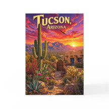 Atardecer del Desierto de Tucson Arizona Cactus Sa