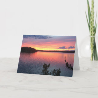 Tarjeta Atardecer en el Lago