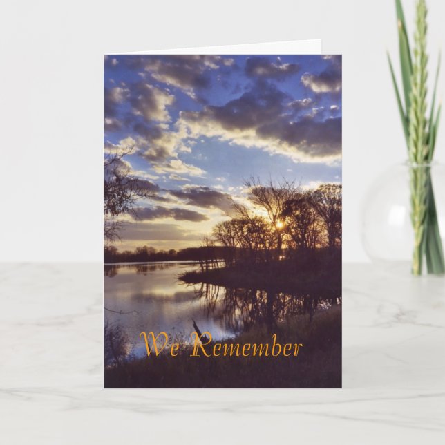 Tarjeta Atardecer en el lago1 (Anverso)