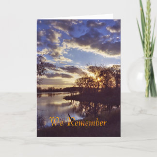 Tarjeta Atardecer en el lago1