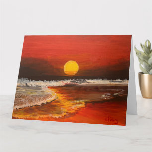 Tarjeta Atardecer en el Pacífico, por Gary Poling