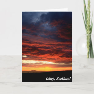 Tarjeta Atardecer en Islay, Escocia