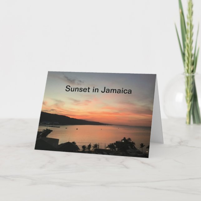 Tarjeta Atardecer en Jamaica (Anverso)