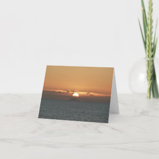 Tarjeta Atardecer en la fotografía de la capa marina de An