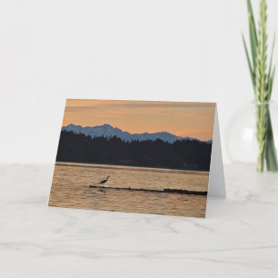 Tarjeta Atardecer en las montañas olímpicas - Arte Frameab