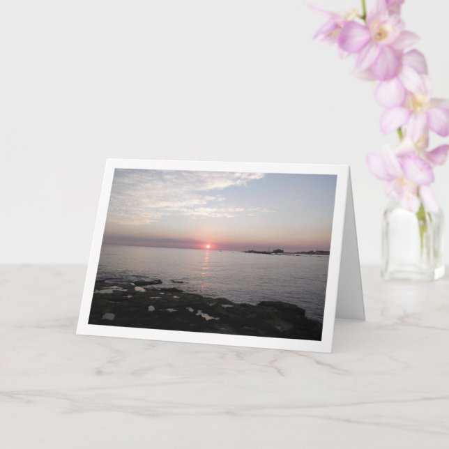 Tarjeta Atardecer en Pafos, Chipre (Orquídea)