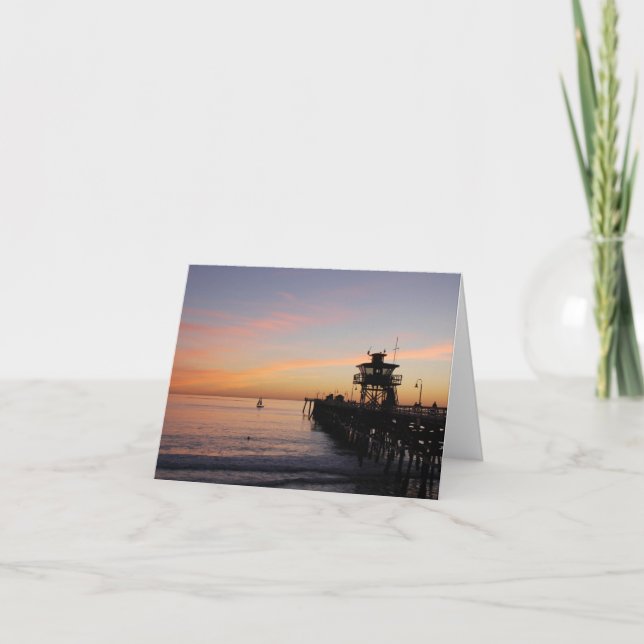 Tarjeta Atardecer en San Clemente (Anverso)