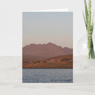 Tarjeta Atardecer encantador Ásperos Cuillins Picos de las