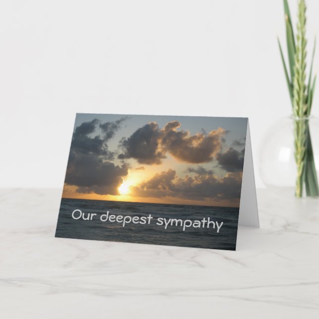 Tarjeta Atardecer oceánico (Anverso)