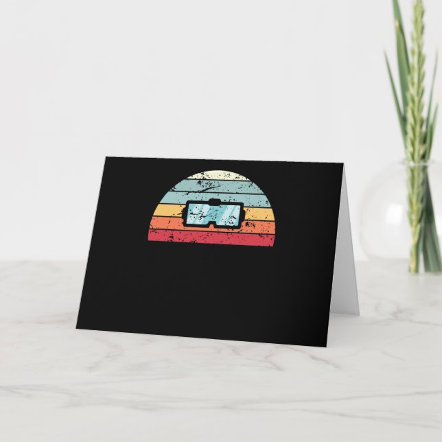 Tarjeta Atardecer Retro Realidad Virtual Vintage amanecer  (Anverso)