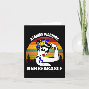 Tarjeta Ataxia Warrior Awareness Automatic Support Gift