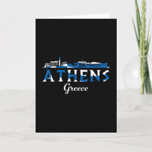 Tarjeta Atenas Grecia Destino Griego Vacaciones Viajes