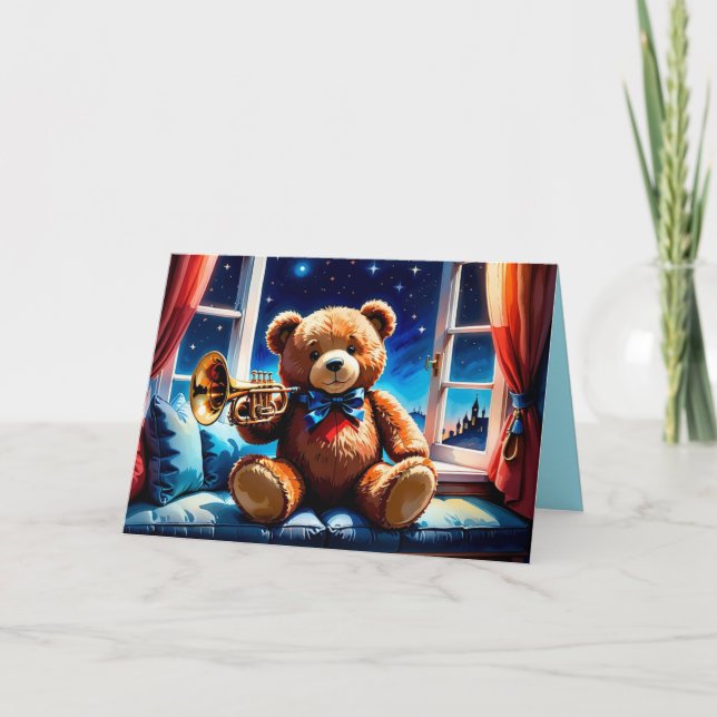 Tarjeta Atención, por favor, ¡por el Día Mundial del Oso d (Anverso)
