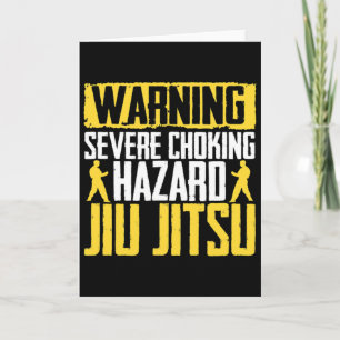 Tarjeta Atención Puedo Jiu Jitsu Luchador Judo Arte Marcia