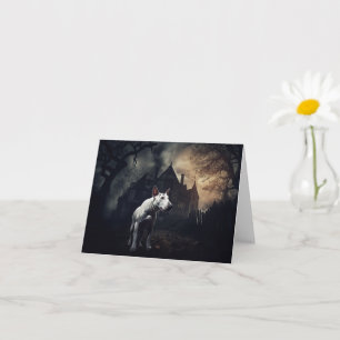 Tarjeta Aterrador de Bull Terrier Halloween