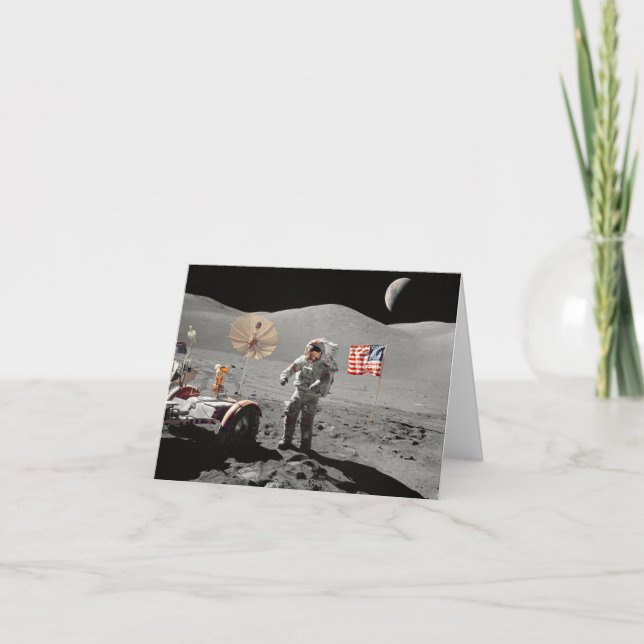 Tarjeta Aterrizaje de la luna o ¿lo es? (Anverso)