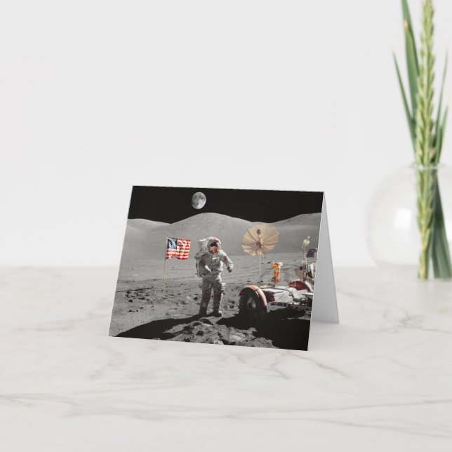 Tarjeta Aterrizaje de la luna o ¿lo es? (Anverso)