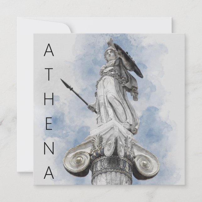 Tarjeta Athena de la estatua griega clásica - Eleg (Anverso)