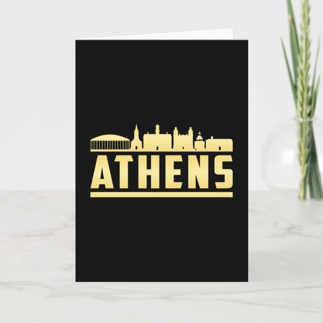 Tarjeta Athens Greece City Skyline Cityscape Gracioso rega (Anverso)