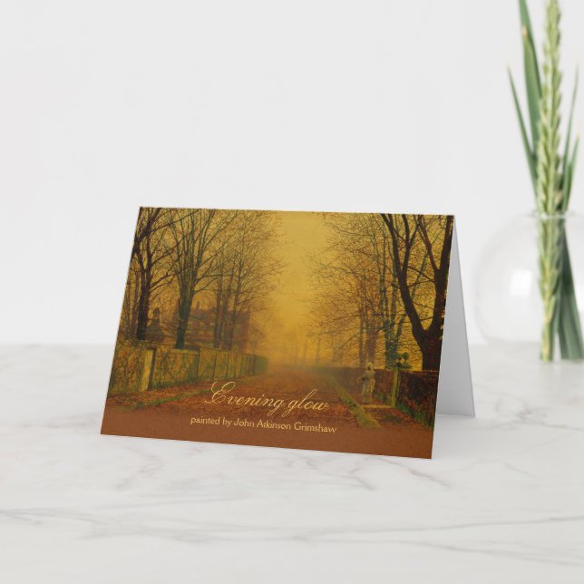 Tarjeta Atkinson Grimshaw Noche de brillo CC0868 Cumpleaño (Anverso)