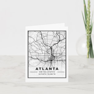 Tarjeta Atlanta Georgia USA Travel City Map