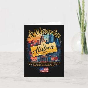 Tarjeta Atlanta - Una Ciudad Histórica Con Un Papel Import