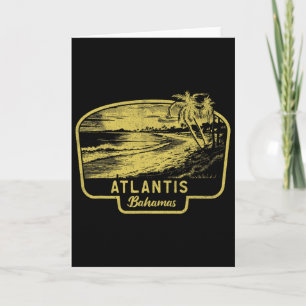 Tarjeta Atlántida Hamas Playa Surf Vintage Azul Hombres Mu