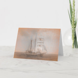 Tarjeta Atlantis Sailing Ship da Vinci