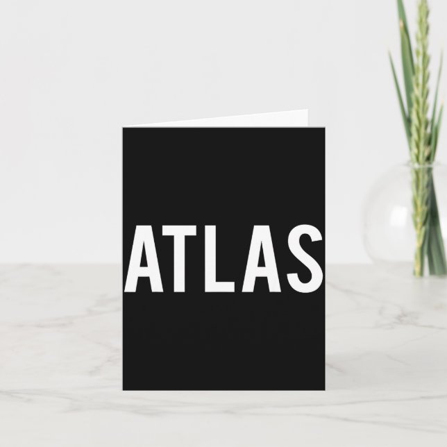 Tarjeta Atlas - Cool New Funny Name Fan Gift Tee  (Anverso)