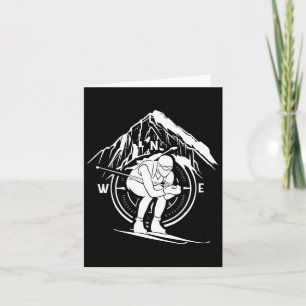 Tarjeta Atleta de deportes de invierno Biatlón Esquiador d
