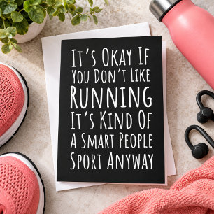 Tarjeta Atleta Divertido Corriendo
