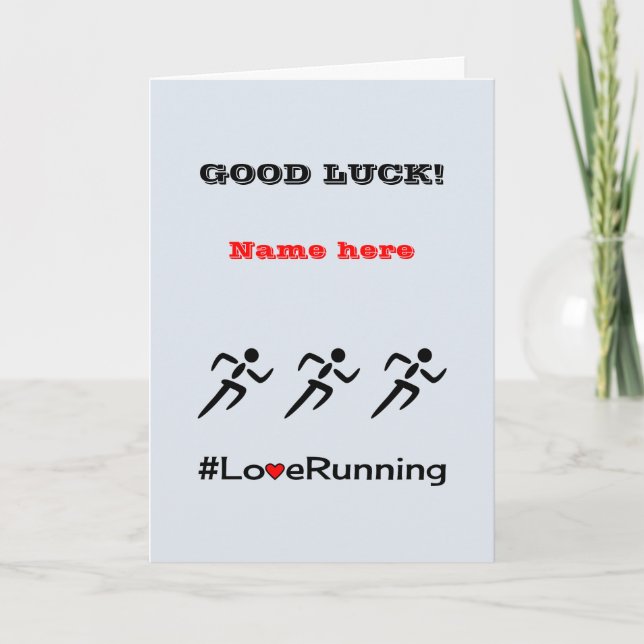 Tarjeta Atleta personalizada Good Luck (Anverso)