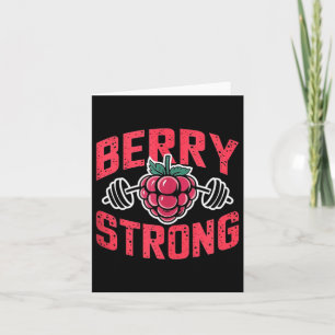 Tarjeta Atleta vegano pun berry fuerte tanquilla 