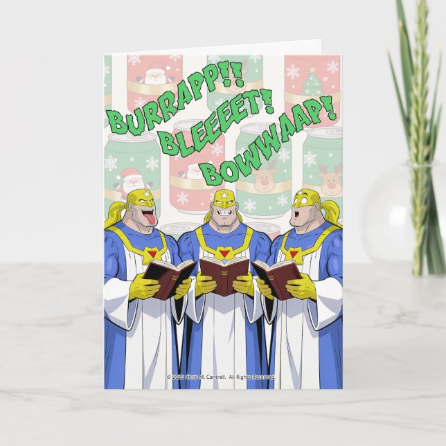 Tarjeta Atomic Belch Man - Coro de Eructos de Navidad Tarj (Anverso)