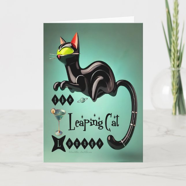 Tarjeta Atómico Futurista El Salto Del Gato (Anverso)