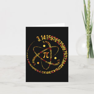 Tarjeta Átomo Pi Day Pi 3.14 Science Math Lover