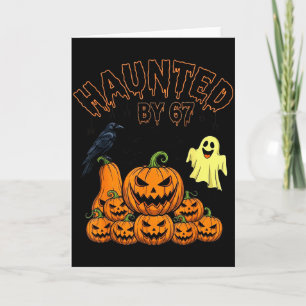 Tarjeta Atormentado por 67 calabazas divertidas de Hallowe